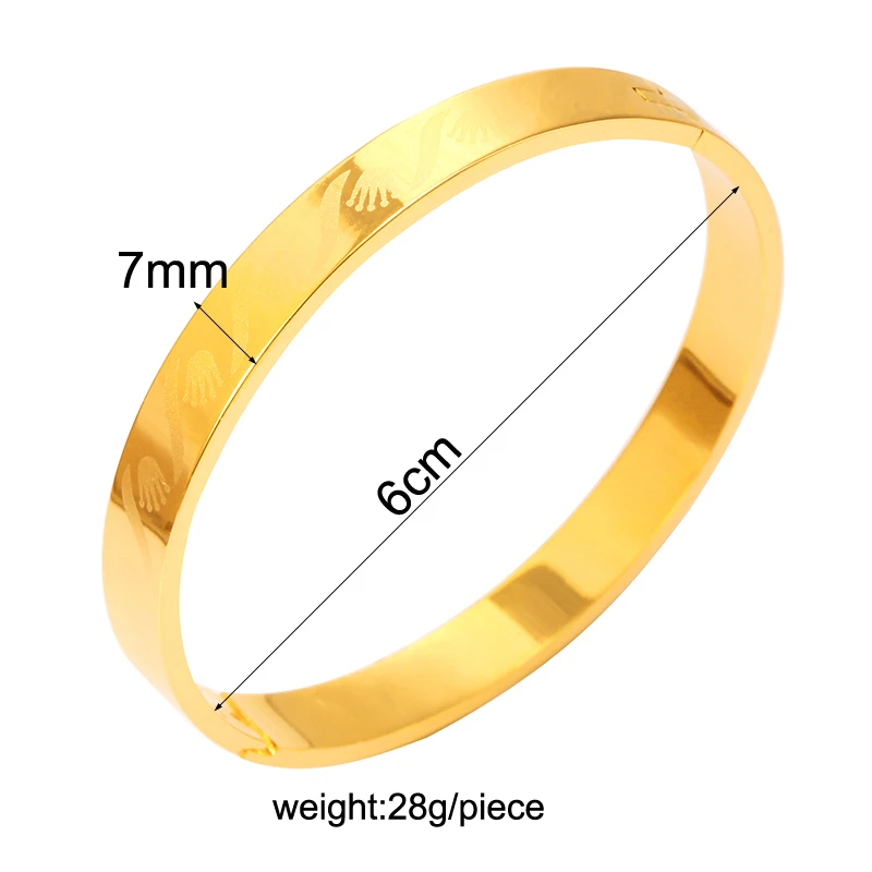 Ethlyn 6pcs/lot Women Unique Punk Style Laser Bangles Gold Color Jewelry Girl Accessories 2017 New Arrival Item B052 | Украшения и
