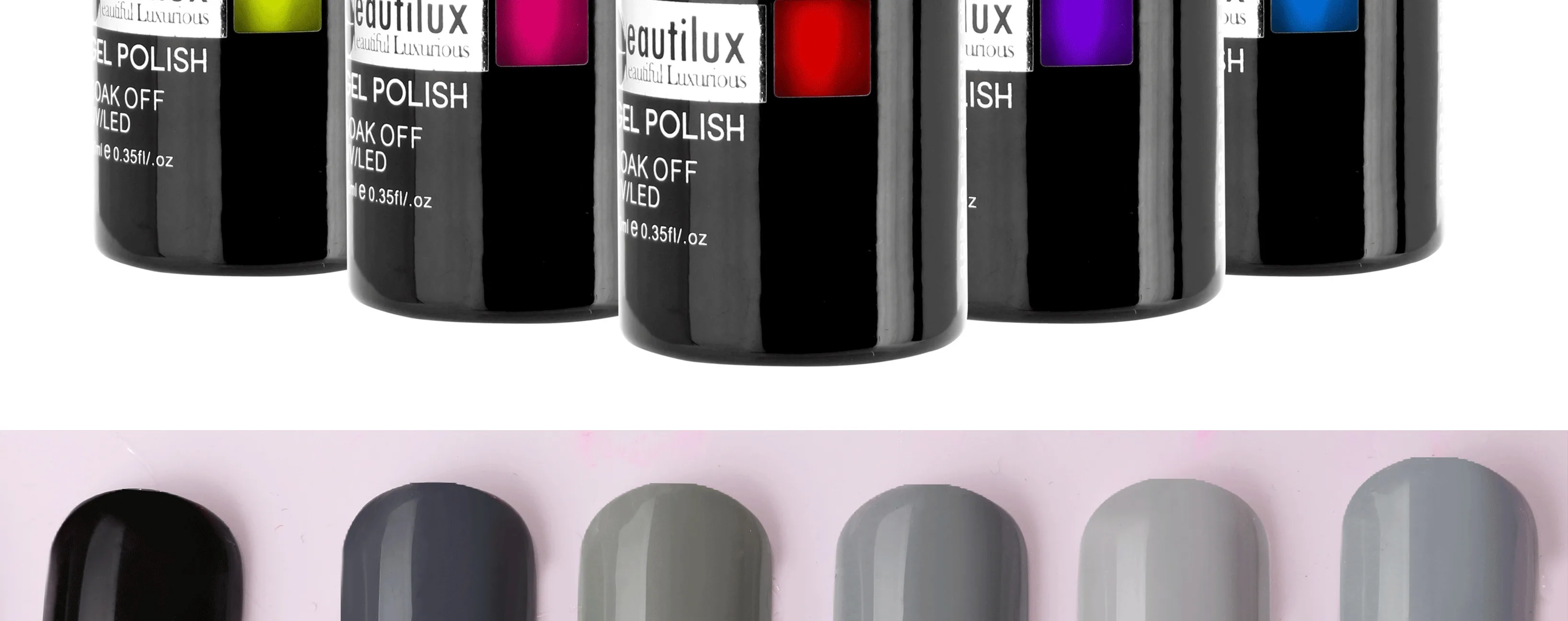 Beautilux 1 шт. черный светильник темно-Древесный шалфей серый Цветной Гель-лак для ногтей замочить Ногти Гель-лак Esmalte Smalto 10 мл