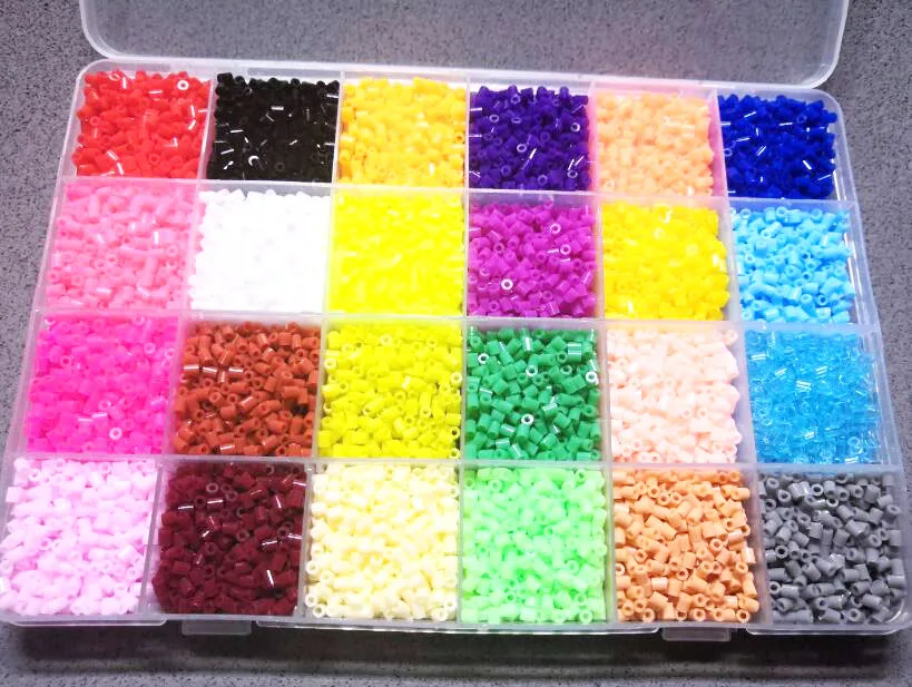 48 цветов Хама бусины 2,6 мм дополнение с аксессуарами Perler бусины 2,6 мм Заправка 3D Пазлы креативные DIY бусины ремесло подарок