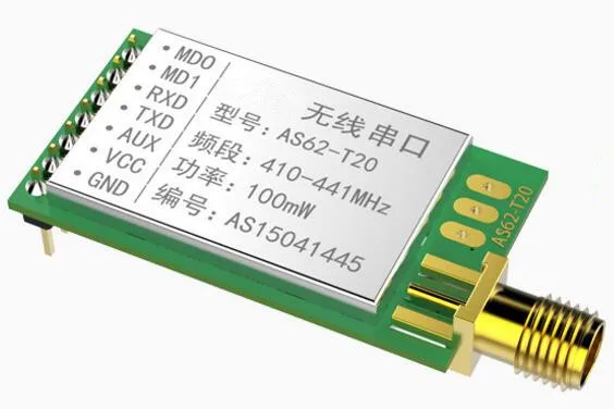 

AS62-T20 SX1278 / SX1276 433MHZ Wireless Module 433M Wireless Serial Port LORA Spread Spectrum 3000 m UART Interface