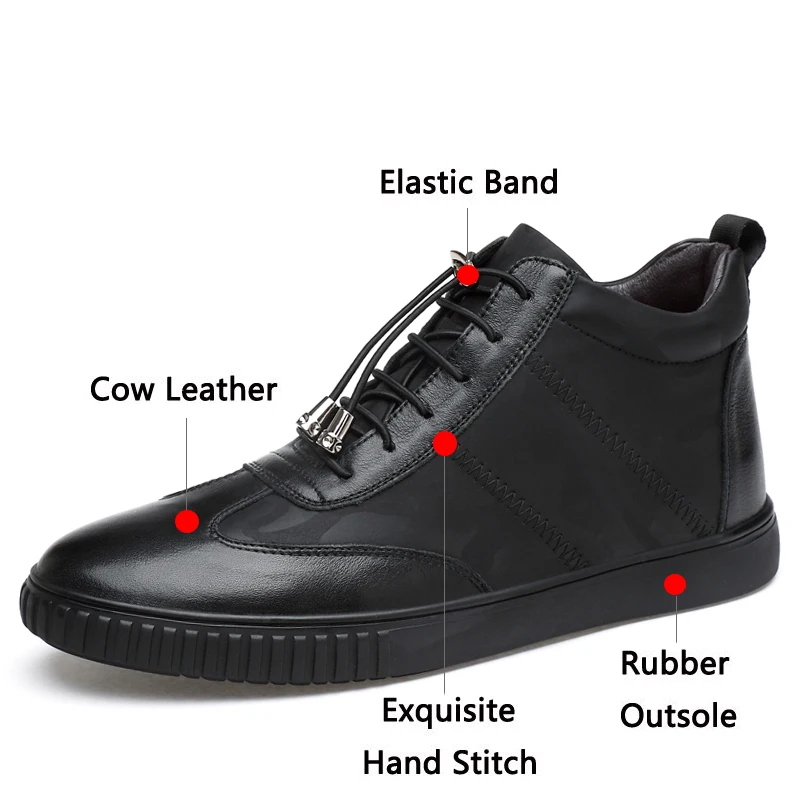 JUNJARM/мужские ботильоны из 100% натуральной кожи зимние мужские ботинки с высоким