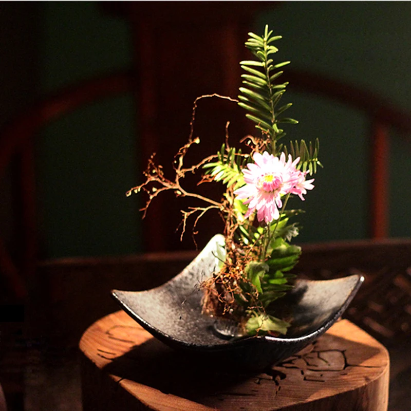 Японская грубая керамика Цветочная ваза Ikebana Kenzan Керамическая Настольная