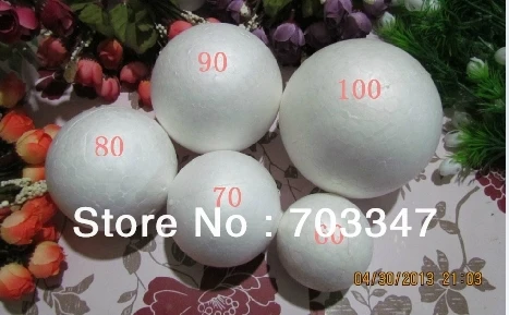 Горячая Распродажа!(300 шт./лот) 6 см 7 8 белые шарики из пенопласта для творчества