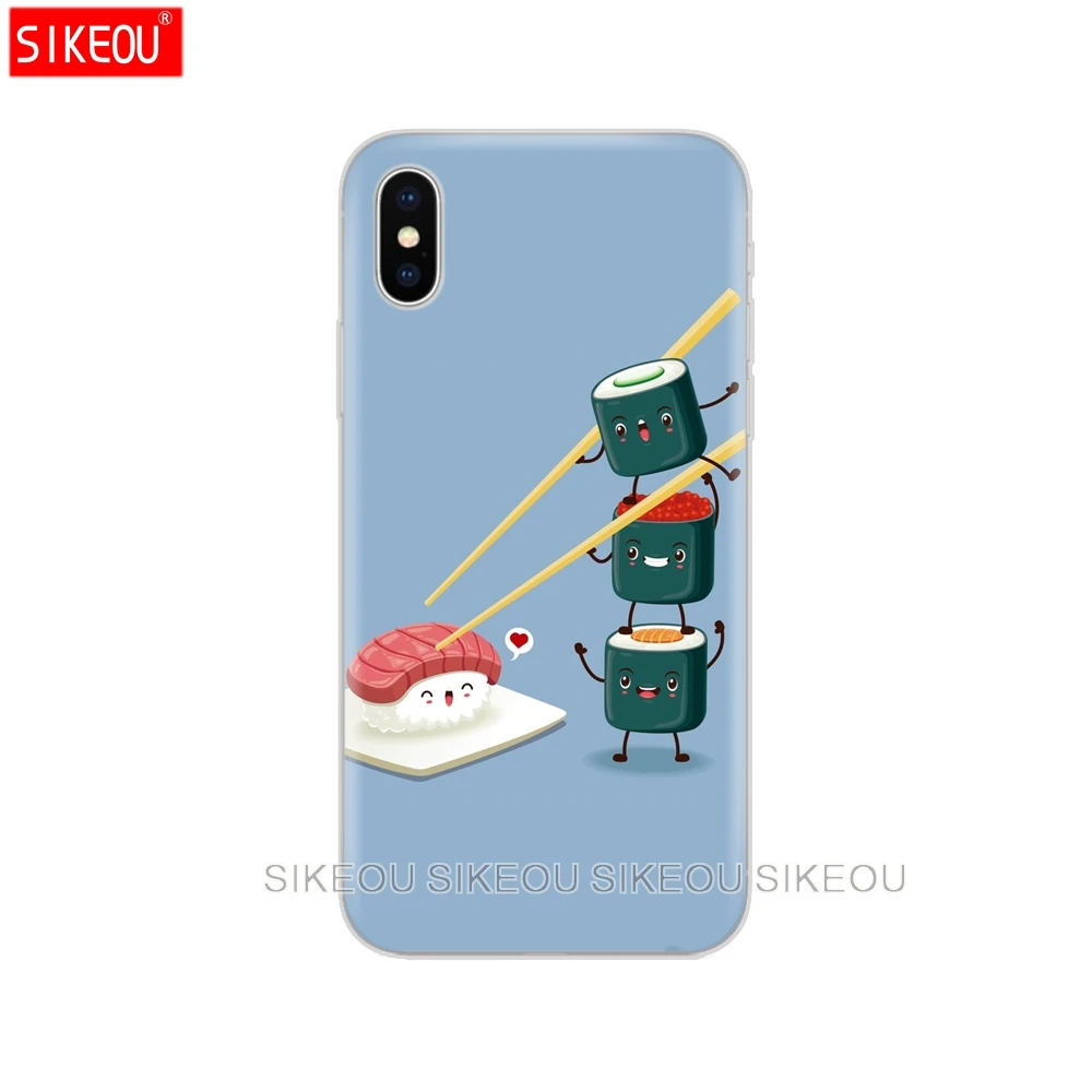 Силиконовый чехол для телефона Iphone 6X8 7 6s 5 5s SE 2020 Plus 10 XR XS 11 Pro Max японской кухни суши