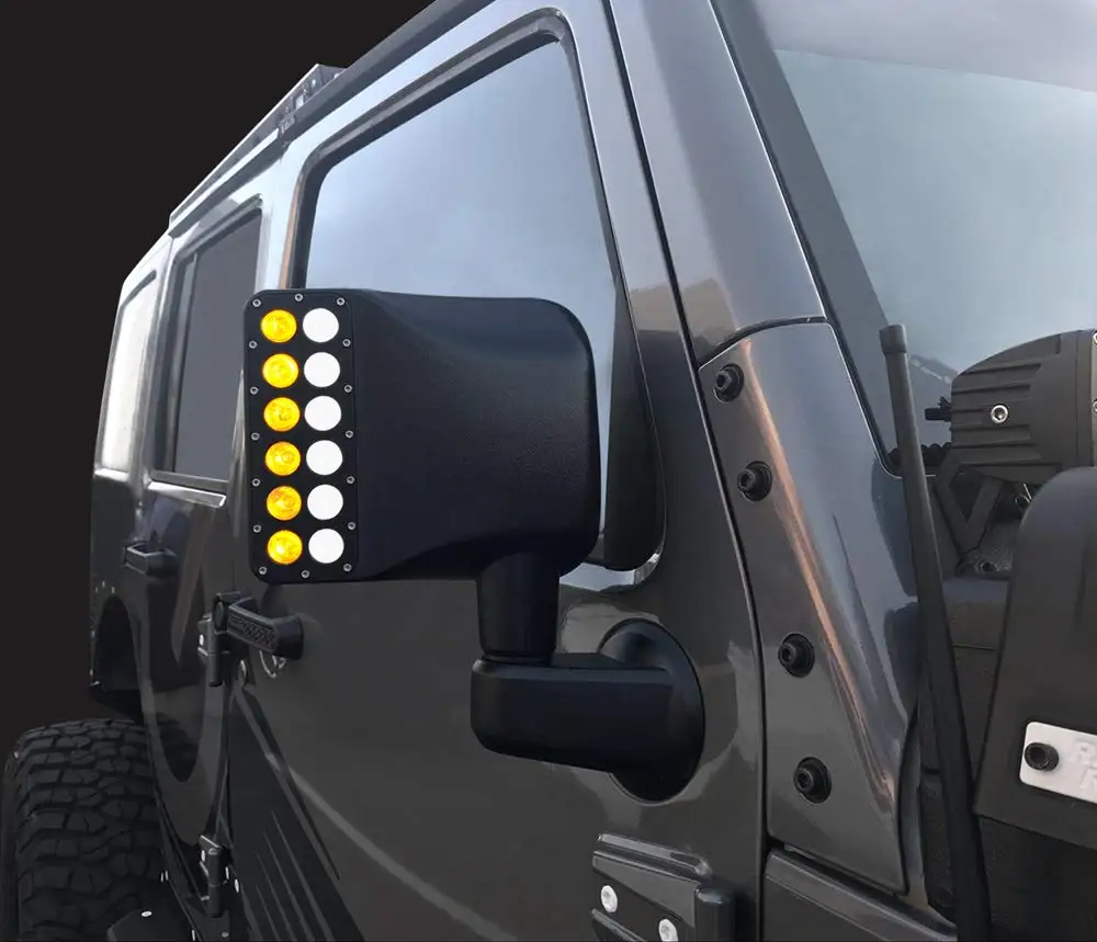 Для Jeep Wrangler JK 2007 2014 светодиодный внедорожный зеркальный апгрейд с поворотными