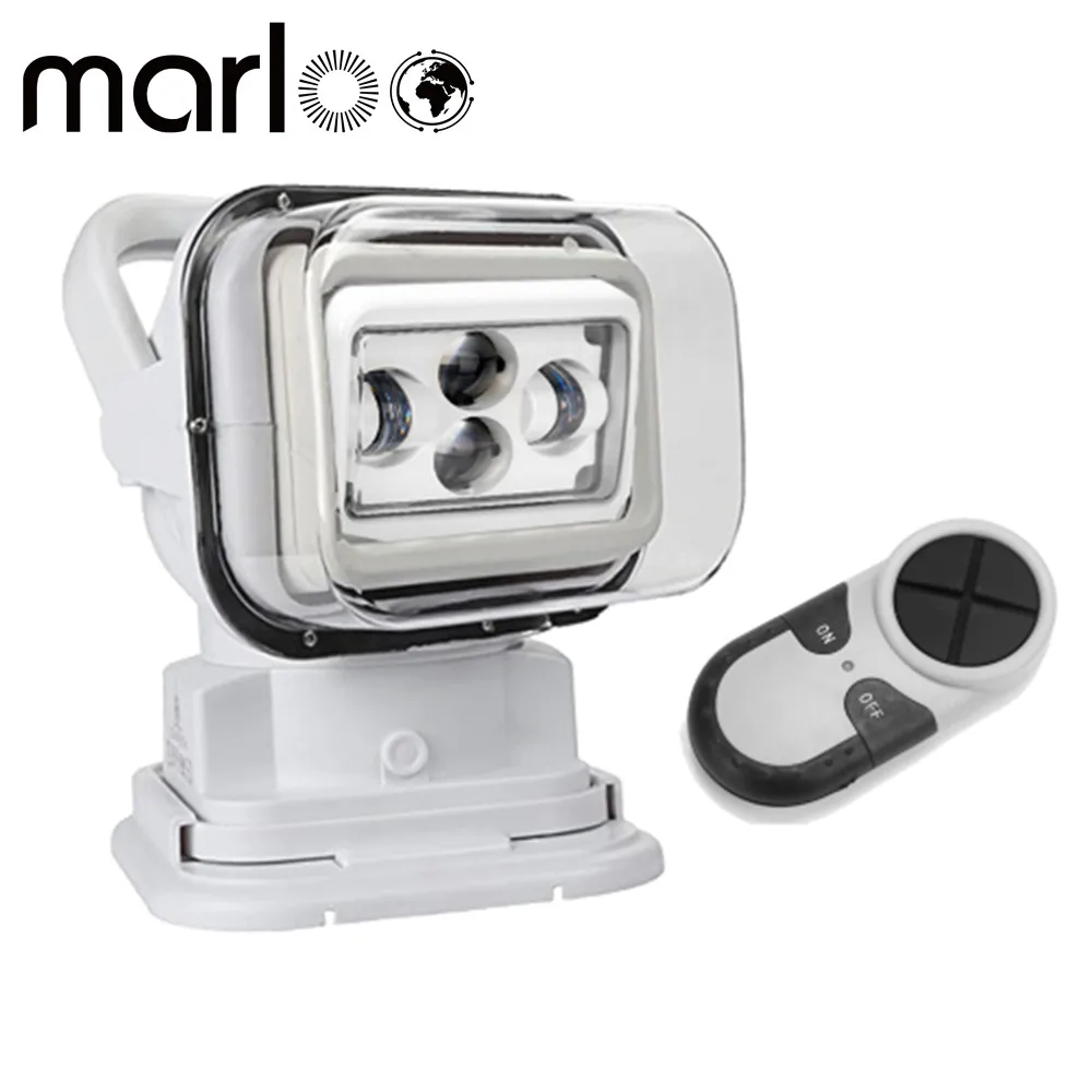 Marloo 4D 7 дюймовый светодиодный поисковый светильник 60W светодиодный с дистанционным управлением морской Светодиодный точечный светильник 4x4 головной светильник s 12/24v для бездорожья для лодок, грузовиков