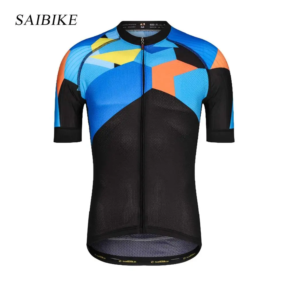 s1819 SaiBike Велоспорт Джерси рубашки Майо Ciclismo для мужчин короткий рукав лето быстросохнущая профессиональная команда MTB велосипед Топы Одежда - Цвет: s1819