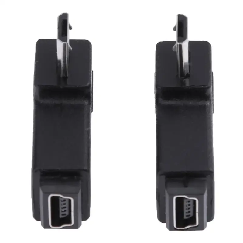 Новая акция 2 шт. 90 градусов мини usb мама к Micro USB разъему адаптера портативный