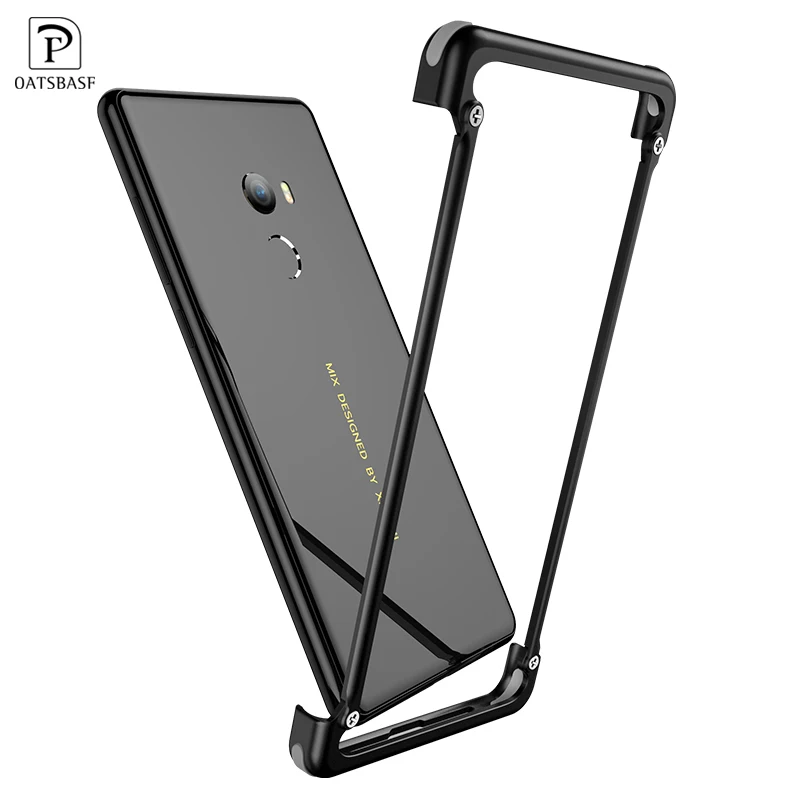 OATSBASF подушка безопасности Бампер металлический чехол для Xiaomi mi Mix 2 Чехол