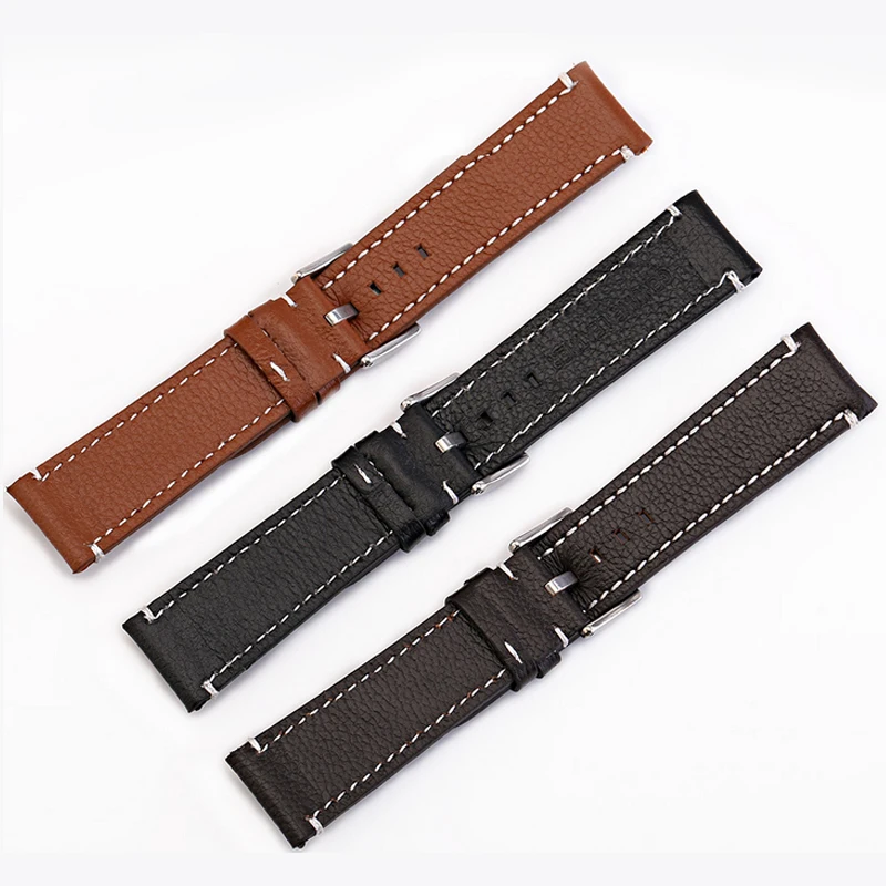 Кожаный ремешок для часов мужчин и женщин 2020 наручных 18 19 20 21 22 24 мм на ремне