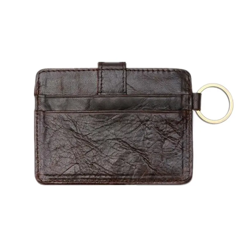 Crazy Horse мужской держатель для карт из натуральной кожи кредитных винтажный