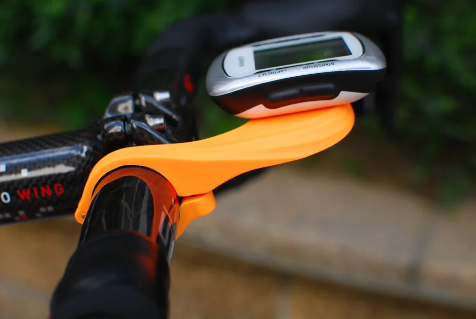 Оранжевый Велосипедный дорожный велосипед держатель для Garmin Edge 200 500 510 800 810 1000 компьютерный руль gps преобразования сиденья 25,4 мм/31,8 мм - Цвет: Оранжевый