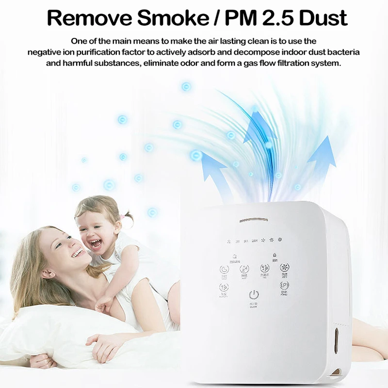 Настольный комнатный мини очиститель воздуха увлажнение очистка двойной эффект