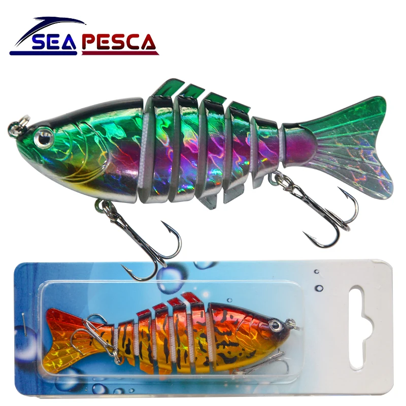 SEAPESCA рыболовная приманка 7-сегментная Реалистичная Crankbait Isca искусственная