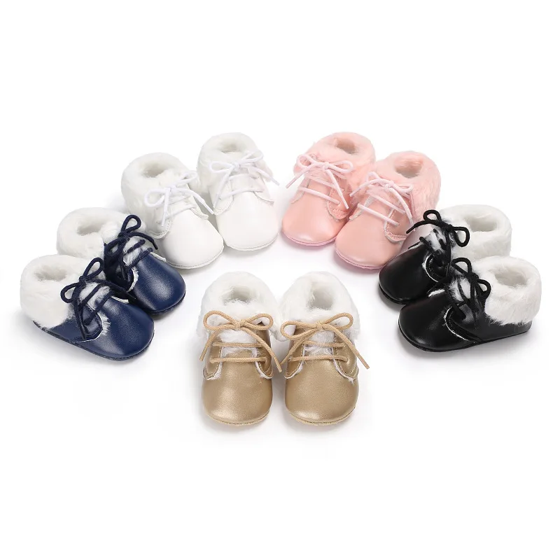 Детские зимние ботинки из искусственной кожи для новорожденных теплые мужчин и