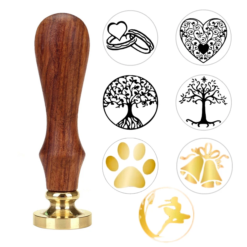 1 шт. дерево восковый узор печать ретро деревянные античные уплотнения воск