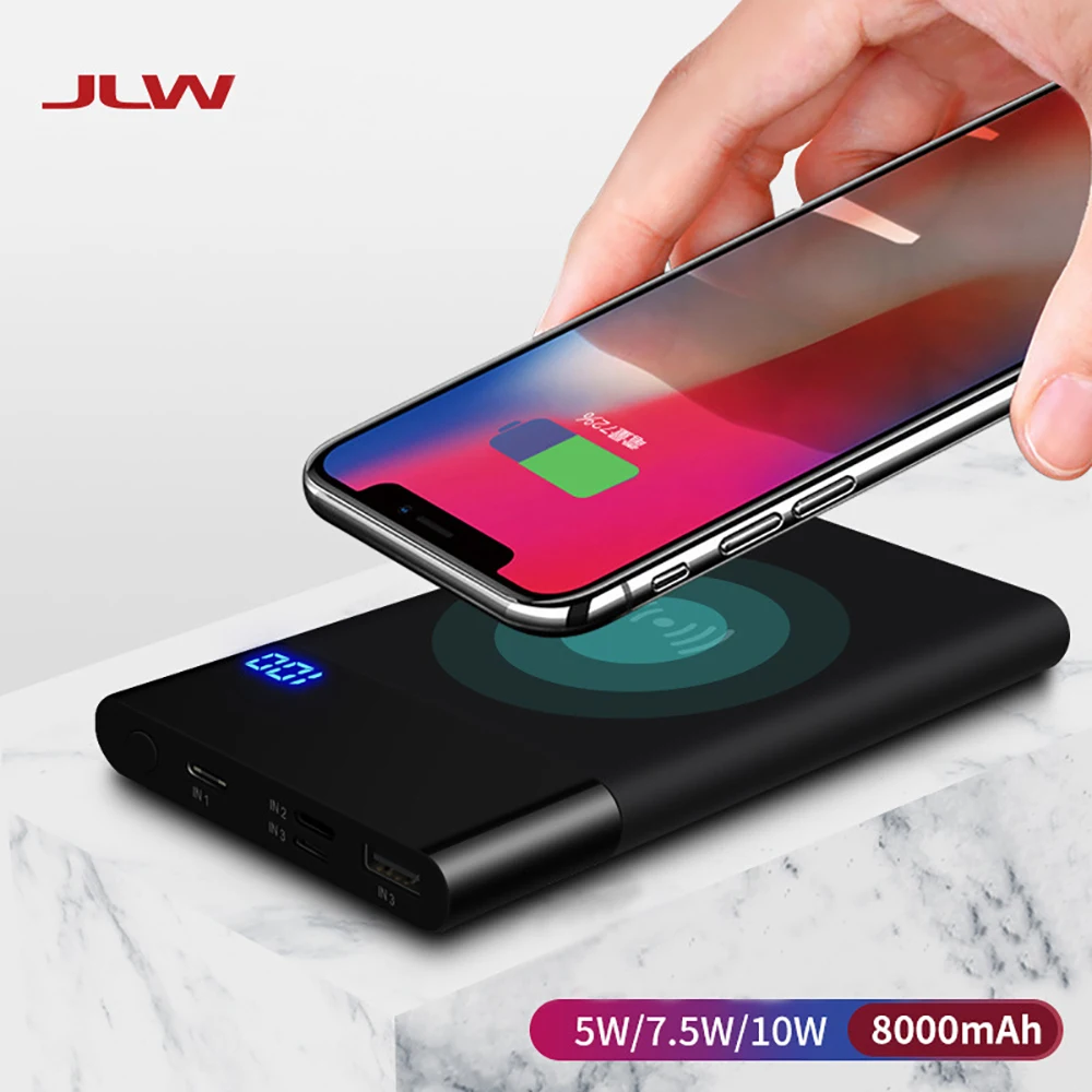 JLW-W80 универсальное беспроводное зарядное устройство Q1 для iPhone X 8 8Plus Samsung S9 S8 S7