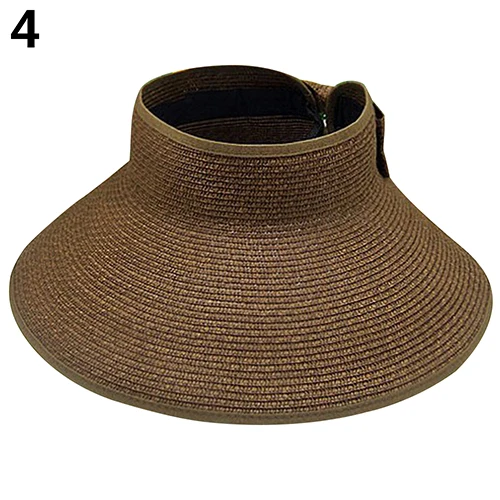 Летняя женская пляжная Солнцезащитная шляпа с козырьком складывающаяся модная