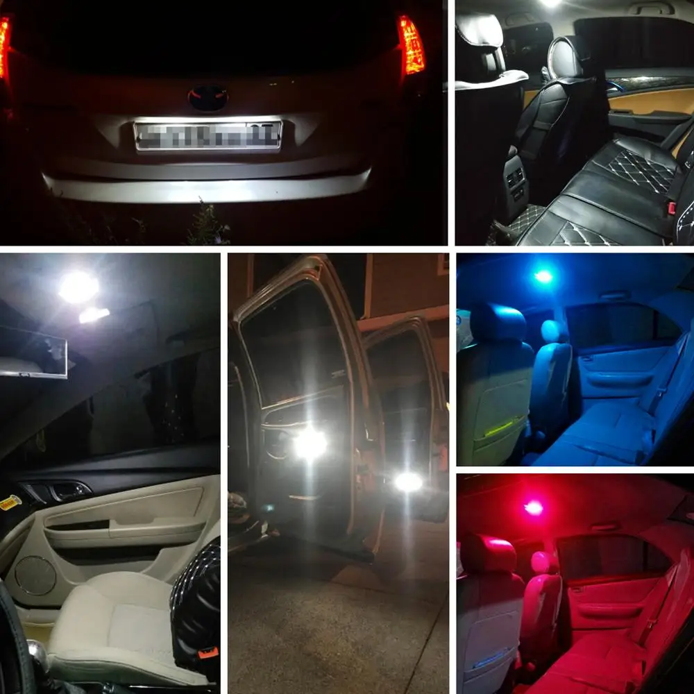 2 шт. автомобильный T10 светодиодный 194 168 W5W лампы 6 3030 SMD клиновидный сменный