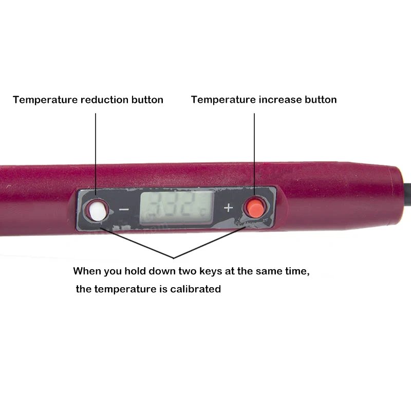 

New LCD Digital Thermostat Adjustable Lead Free Electric Soldering Iron 936H 80W 220V Mini Soldering Station EU Plug Red one