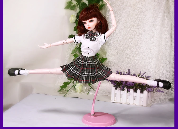 Bjd Подставка для куклы Suporte Гибкая поддержка для куклы Bjd 1/3 белый/черный/розовый металлический держатель дисплея кронштейн для кукол аксессуары