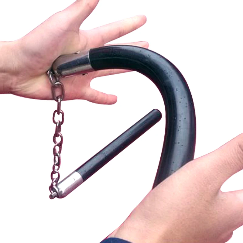 Резиновый эластичный nunchaku дерзкая цепь тренировки каратэ палка безопасности