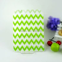 100pcs mixed colors lime green thin chevron paper treat bagscheap goodie gift favor buffet party candy for weddingbirthday