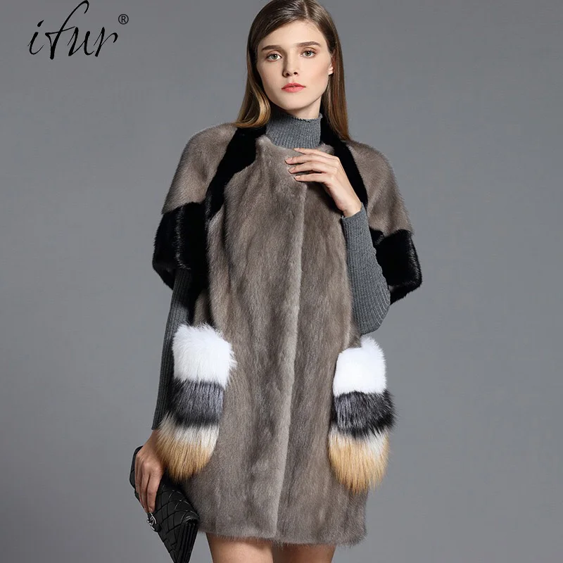 2021 бренд класса люкс для женщин натуральная норковая Меховая куртка длинная