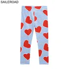 SAILEROAD Love Print Girls Леггинсы из хлопка 7 лет Детские леггинсы для девочек Одежда Enfant Тощие хлопчатобумажные брюки для детей