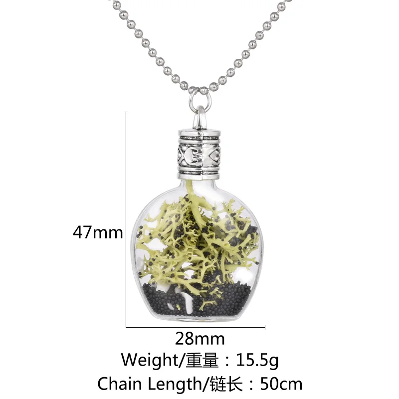 Стеклянный сушеный цветок ожерелье ювелирные изделия Женское коралловое с