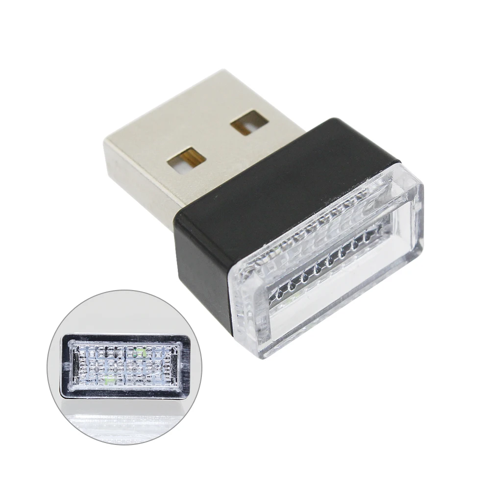 1 шт. Новинка 2018 4 вида цветов атмосферная лампа для автомобиля DC 5V USB LED украшение