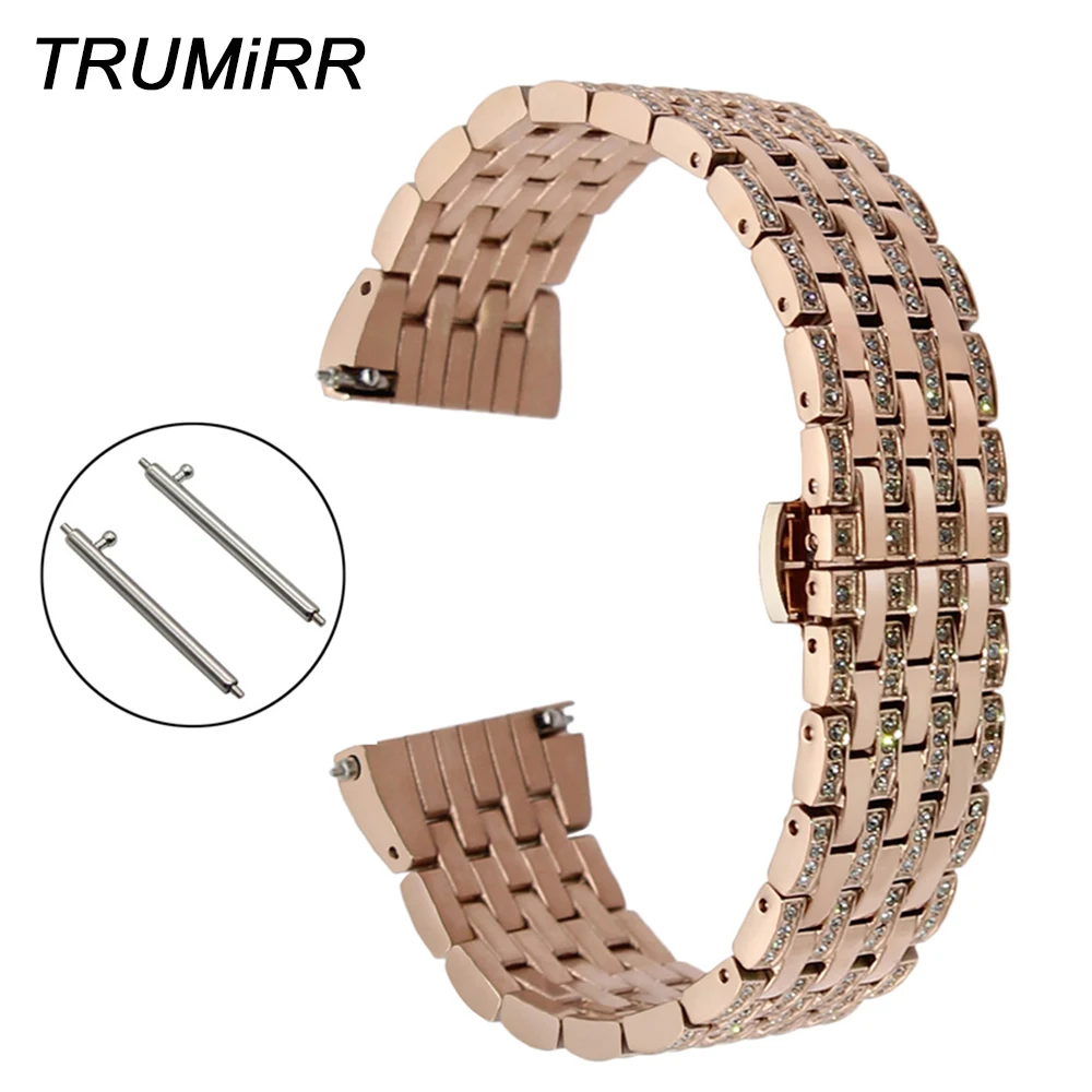 

Crystal Diamond Watchband 18mm 20mm 22mm for Seiko Citizen Casio Quick Release Stainless Steel Watch Band Wrist Strap Bracelet