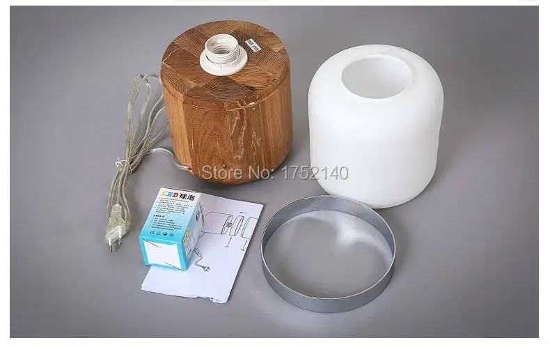 2016 ручная работа дерево Арт Деко светодиодные лампы Настольная лампа Свет лофт.