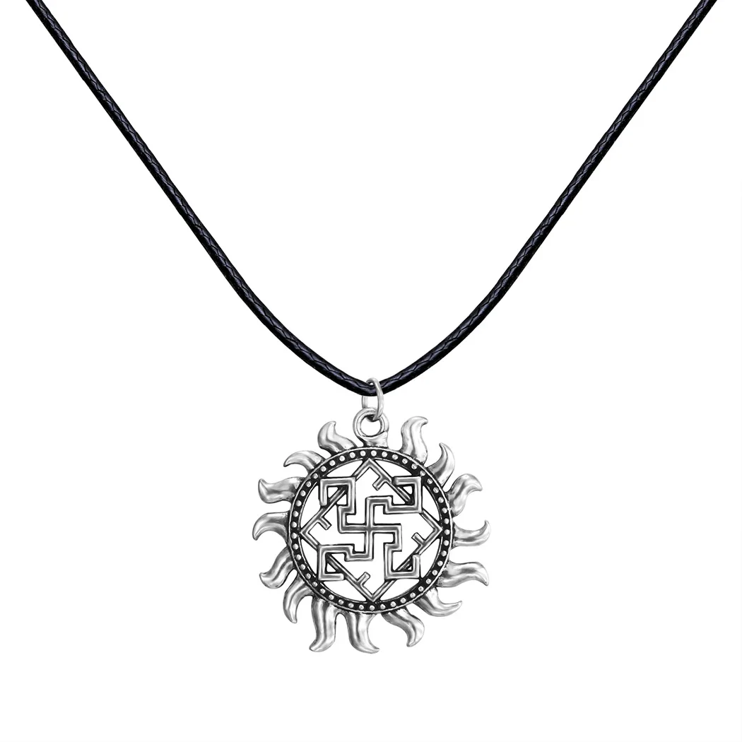 

Rus Amulets and Talismans Necklace Viking Jewelry Slavic Pendant Fern Flower Star Vintage Charm Nordic Ethnic Pendant