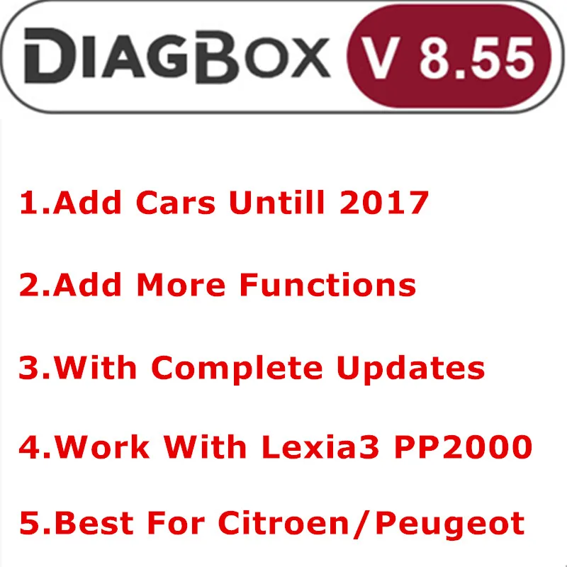 Новинка Diagbox V8.55+ V7.83 полное обновление для Lexia3 PP2000 Lexia-3 Diagbox 8,55 добавить автомобиль Untill диагностический для Citroen/Peogeot