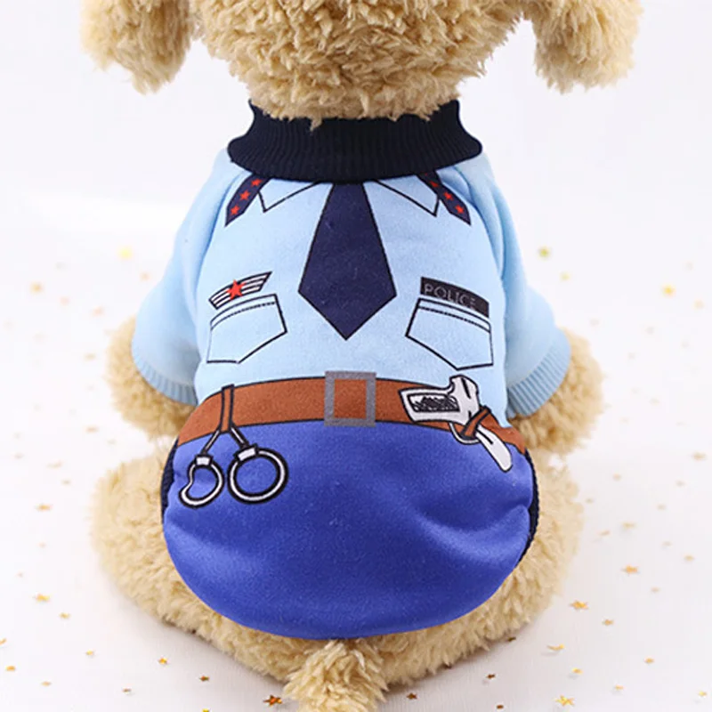 Autumn/Winter Pet Dog Clothes Cartoon Printed Warm Puppy Cats Sweaters Coat For Small Dogs Chihuahua Pug Jackets Clothing - Цвет: D8