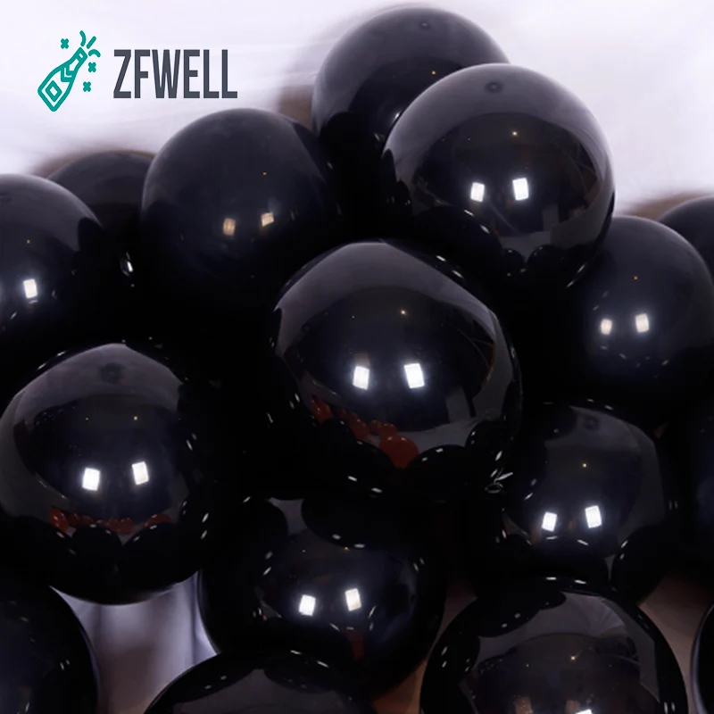 ZFWELL 12 шт./лот Хэллоуин дюймов orange черный жемчужный шар из латекса ночь Хэллоуина