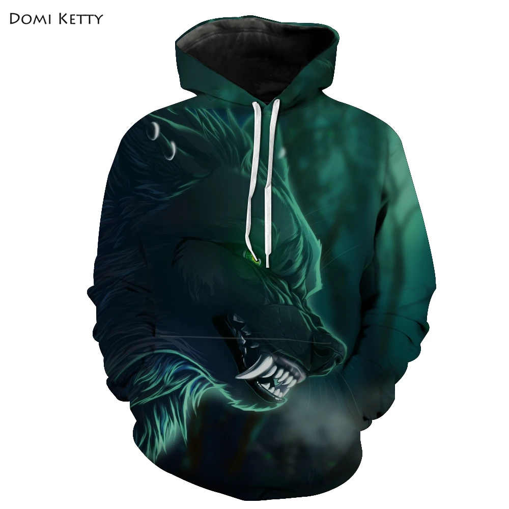 Domi Ketty/толстовки для мальчиков с принтом Ледяной огонь волк детские толстовки