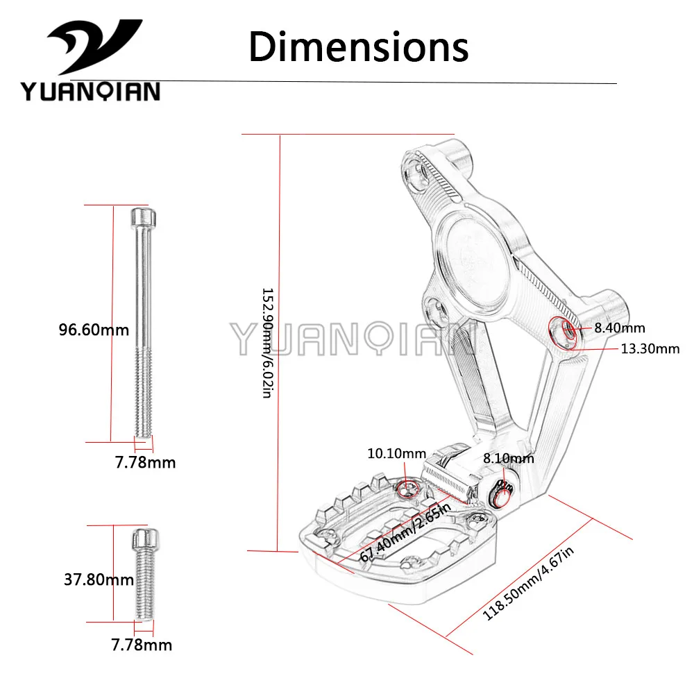 

Motorcycle Bike Folding Rear Sets Articular Footpeg Foot Peg Footrest Passenger For Honda XADV750 2017 2018 X-ADV XADV X ADV 750