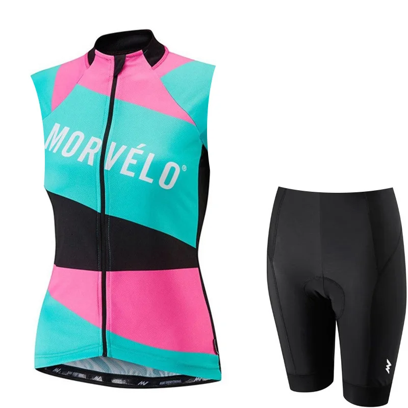 5 Morvelo Pro Велоспорт Джерси Набор летний женский гоночный велосипед одежда Maillot Ropa Ciclismo Uniformes без рукавов mtb велосипедная одежда - Цвет: 5