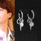 KPOP DNA корейский 1 шт. ювелирные изделия Bangtang серьги для мальчиков Suga серьги-гвоздики для женщин и мужчин