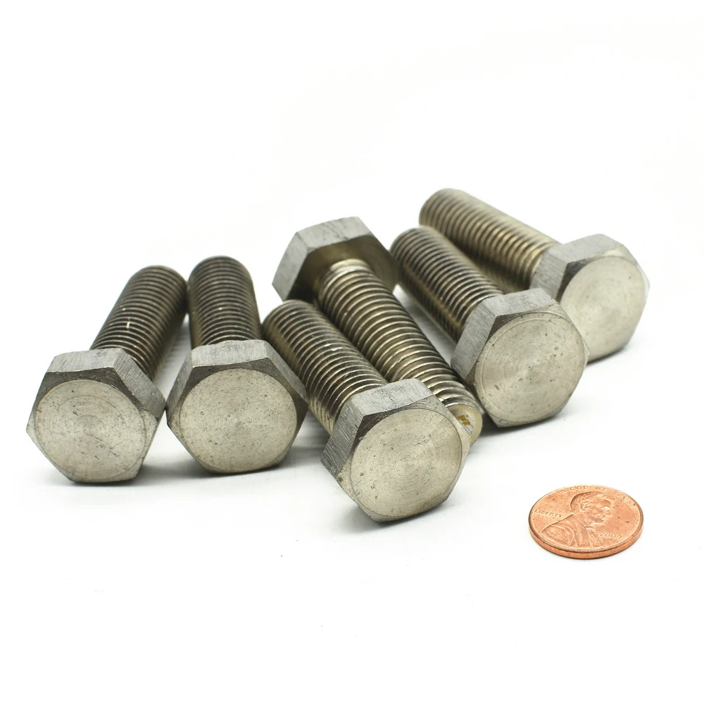 Титан болт M16 x25 30 35, 40 45 50 60, 65, 70, 80, 90, 100 мм Ti Болт с шестигранной головкой не полированный Класс 2 Титан винт Ti Застежка