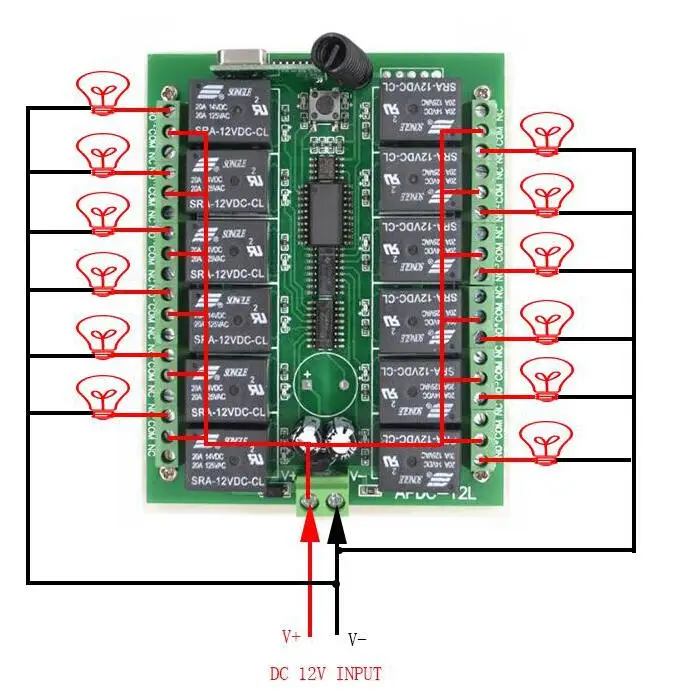 Супер 3000 м дальность DC12V 24V 12 CH 12CH RF Беспроводной переключатель системы