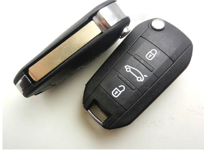 Складной чехол для ключей с 3 кнопками складной чехол-брелок Peugeot 307 407 408 (VA2 Blade без