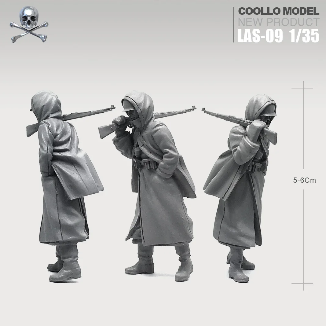 Набор моделей из полимера 1/35 зимний боевой костюм самодельный солдат в виде
