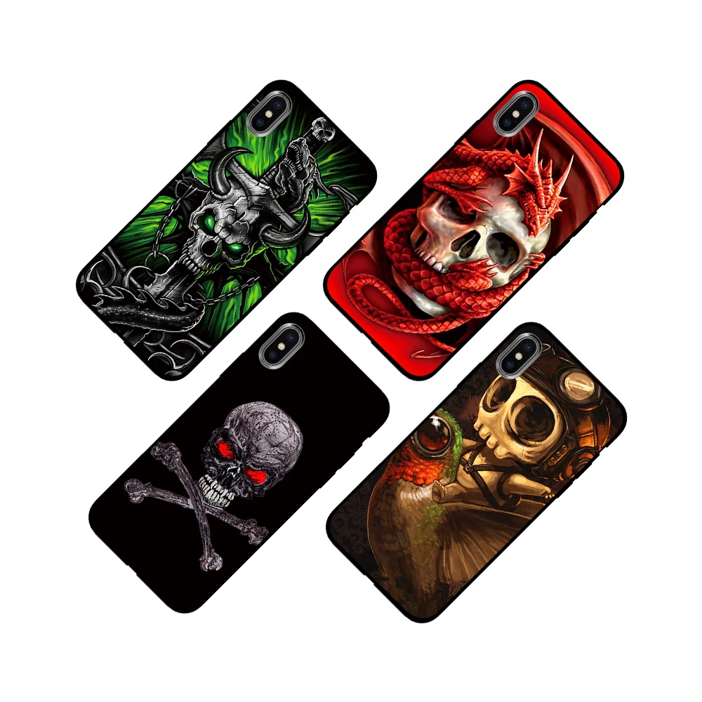Крутой Скелет Мягкий ТПУ чехол для Apple iPhone 6 6S 7 8 Plus 5 5S SE X XS MAX XR силиконовые чехлы |
