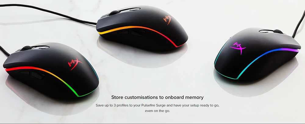 HyperX Pulsefire всплеск высокой точности профессиональная игровая мышь 360 градусов RGB Световой Эффект Электрический плеер мыши HX-MC002B