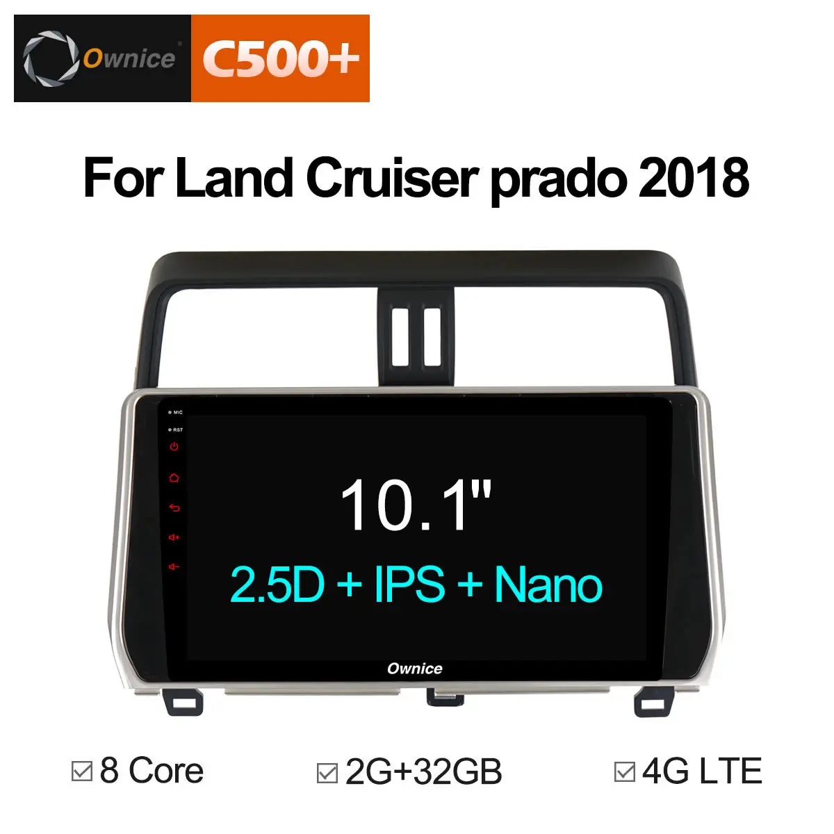Ownice C500 + G10 Авторадио Android 8 1 2G RAM dvd плеер автомобиля для Toyota Land Cruiser prado LC150 2018