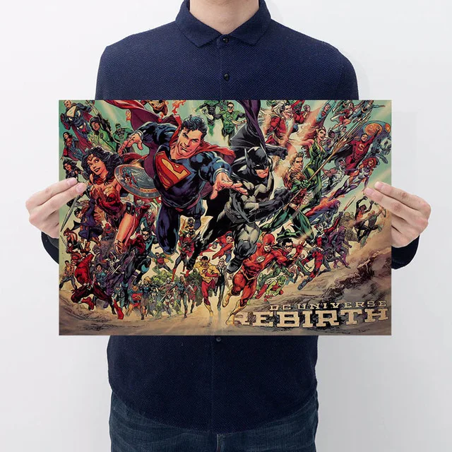 15 Горячие Marvel/DC Фигурки игрушки Мстители 4 эндшпиль Железный человек Капитан Америка Человек-паук Винтаж крафт-бумага домашний декор детские игрушки - Цвет: 15