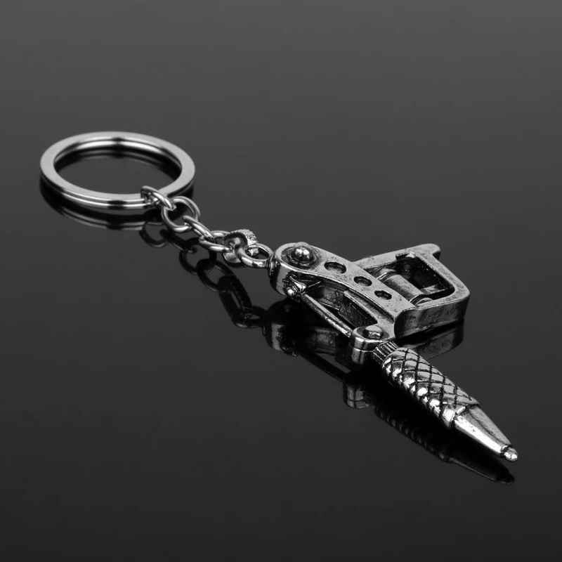 Забавные ювелирные инструменты аксессуары модель 3D тату машинки брелок в стиле